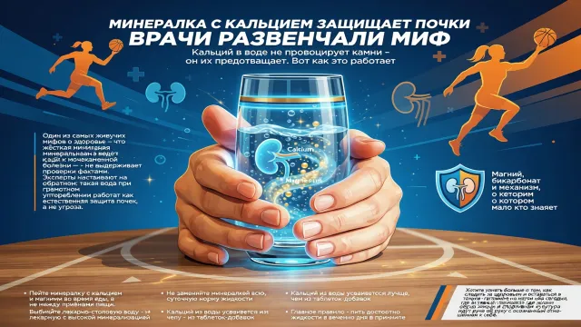 Минералка с кальцием защищает почки. Врачи развенчали миф